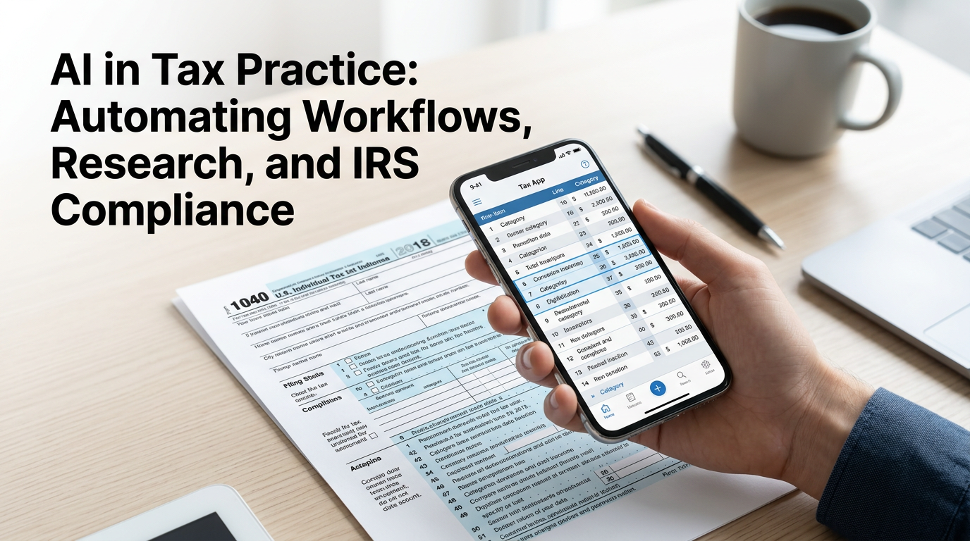 AI in Tax Practice: Automating Workflows, Research, and IRS Compliance — course hero graphic