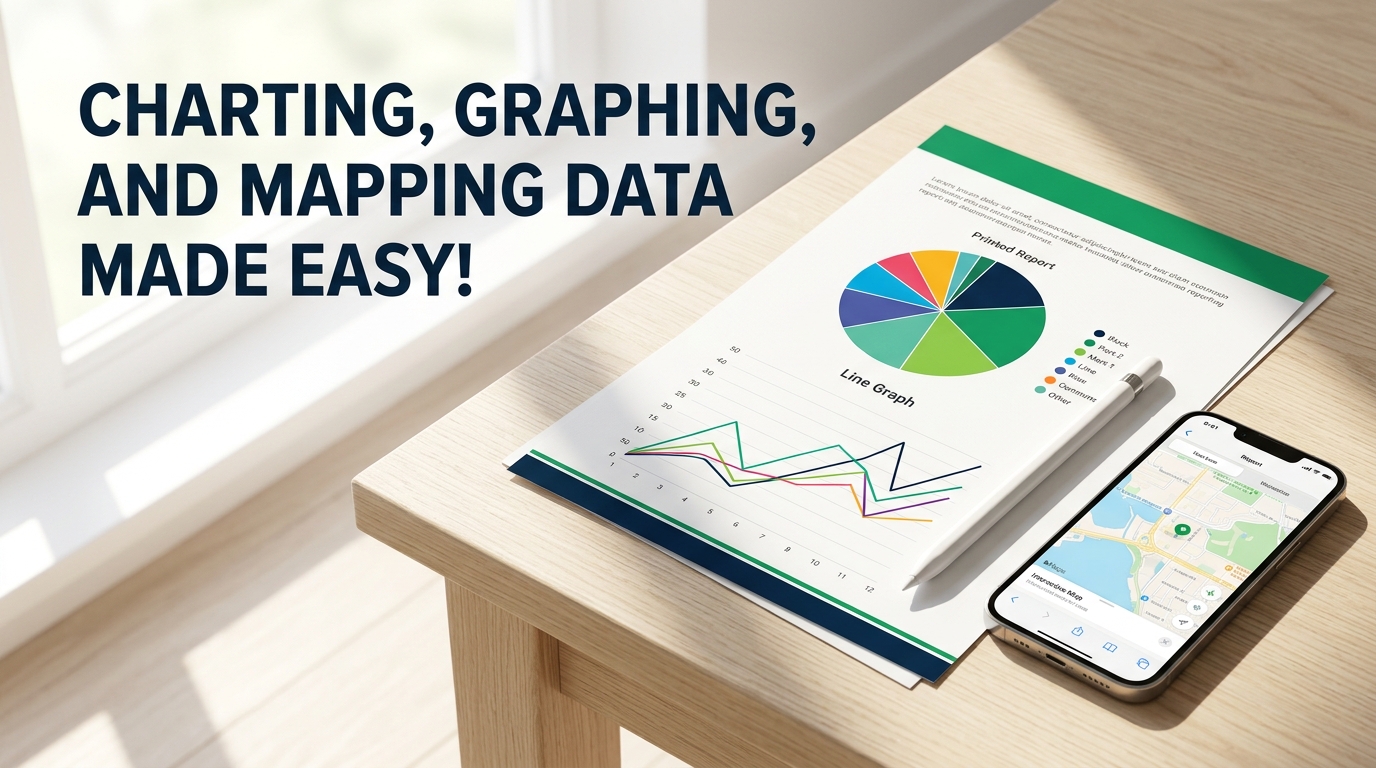 Charting, Graphing, and Mapping Data Made Easy! — course hero graphic
