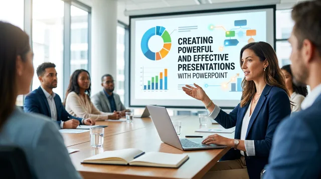 Creating Powerful and Effective Presentations with PowerPoint — course graphic