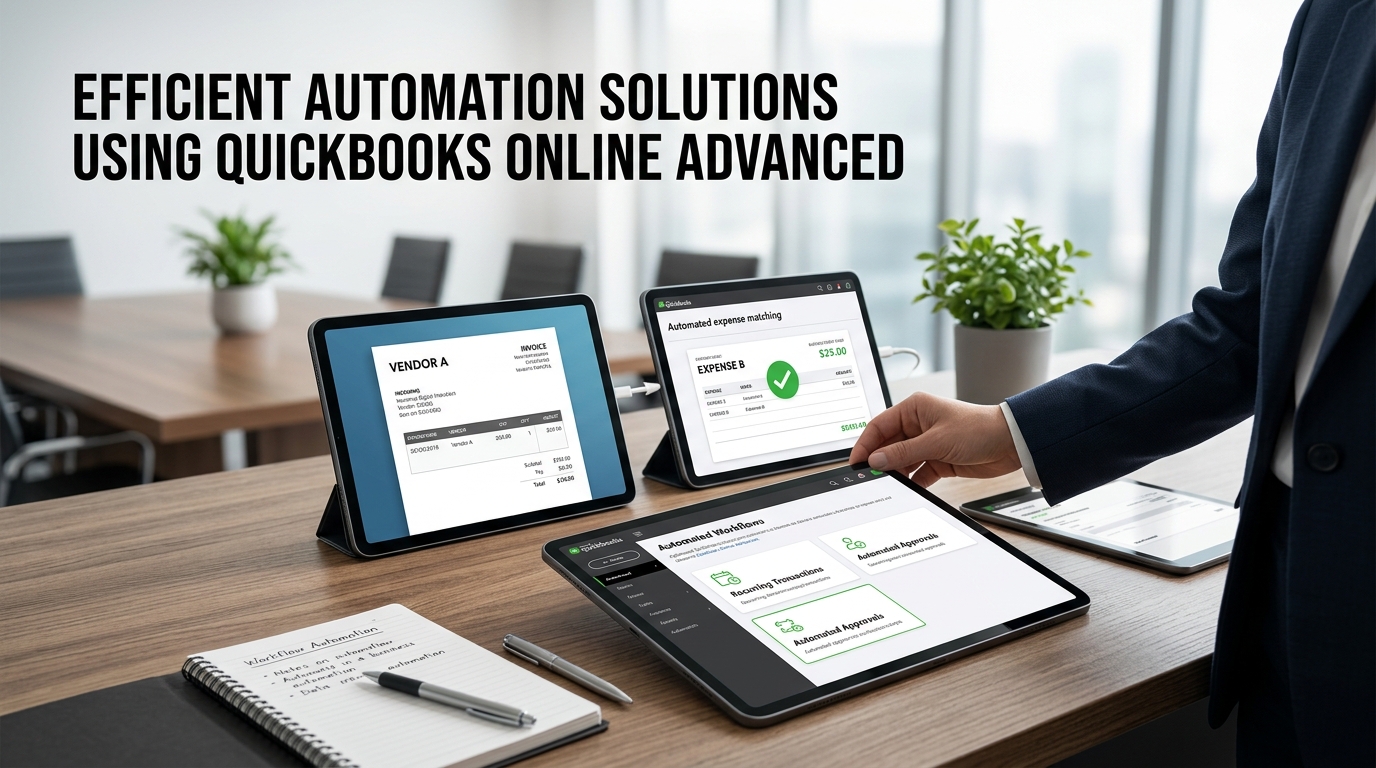 Efficient Automation Solutions Using QuickBooks Online Advanced — course hero graphic