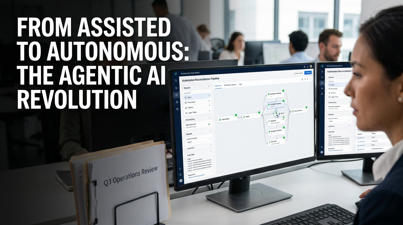 From Assisted to Autonomous: The Agentic AI Revolution — course hero graphic