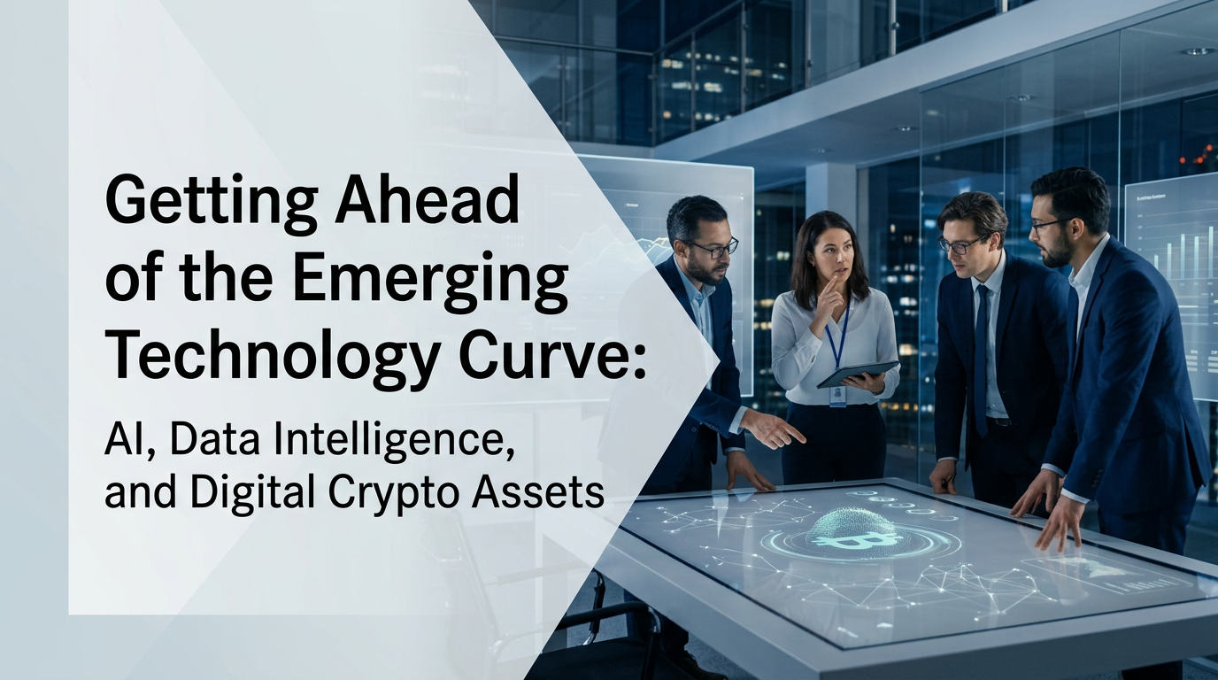 Getting Ahead of the Emerging Technology Curve: AI, Data Intelligence, and Digital Crypto Assets — course hero graphic