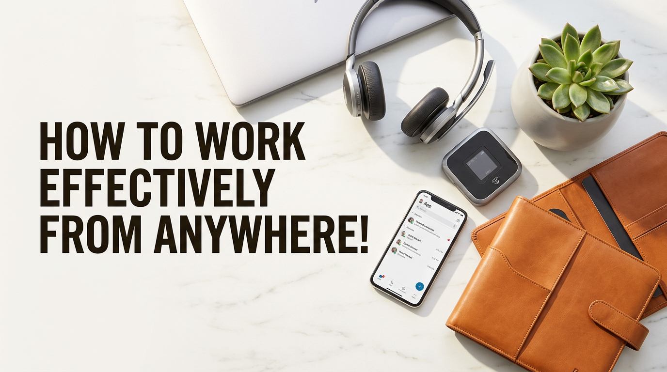 How to Work Effectively from Anywhere! — course hero graphic