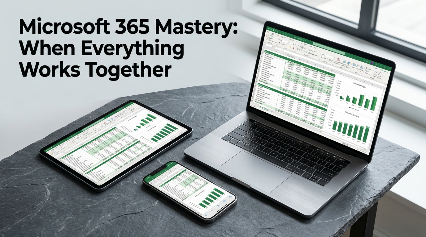 Microsoft 365 Mastery: When Everything Works Together — course hero graphic