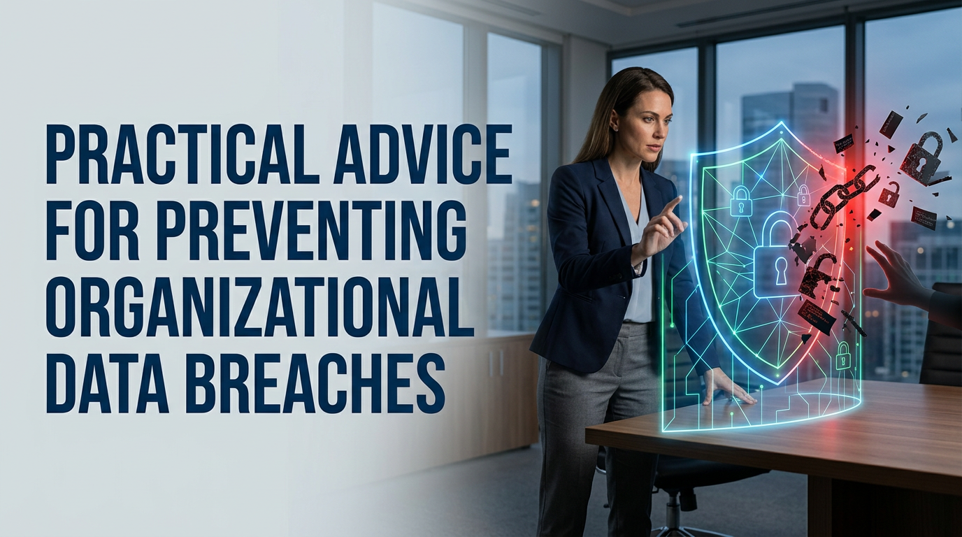 Practical Advice for Preventing Organizational Data Breaches — course hero graphic