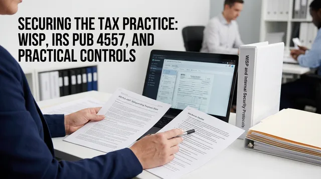 Securing the Tax Practice: WISP, IRS Pub 4557, and Practical Controls — course graphic