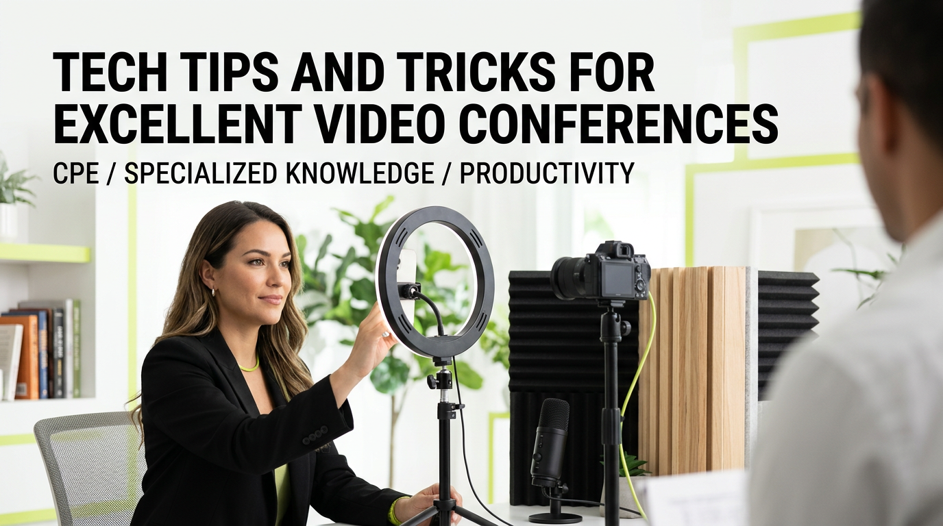 Tech Tips and Tricks for Excellent Video Conferences — course hero graphic