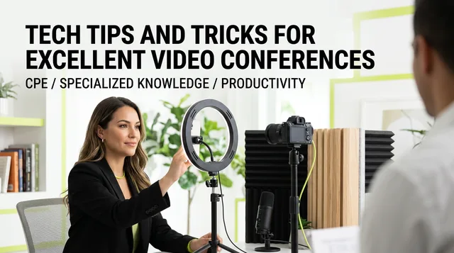 Tech Tips and Tricks for Excellent Video Conferences — course graphic