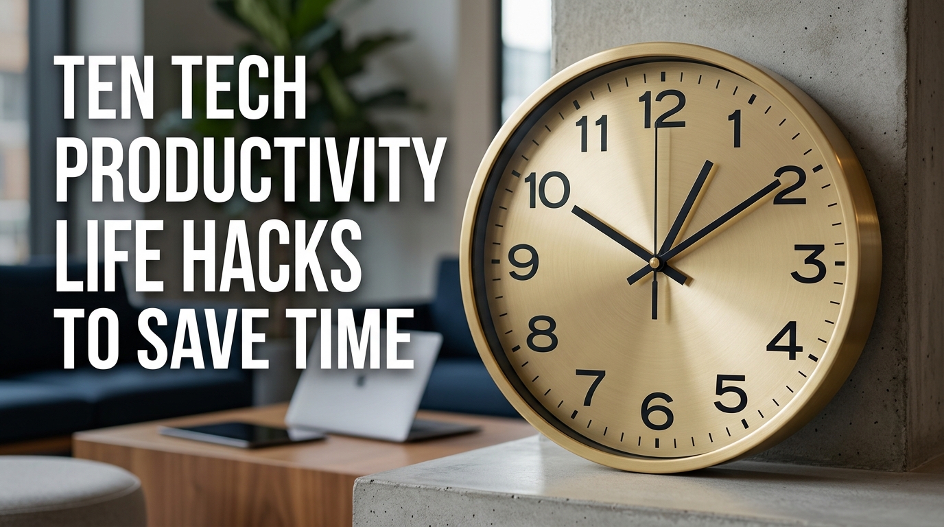 Ten Tech Productivity Life Hacks to Save Time — course hero graphic