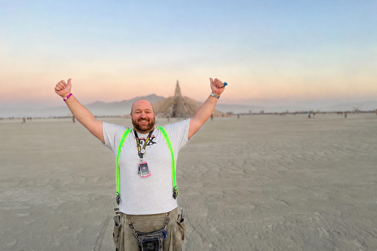 Stephen M. Yoss, Jr. at the Temple at Burning Man