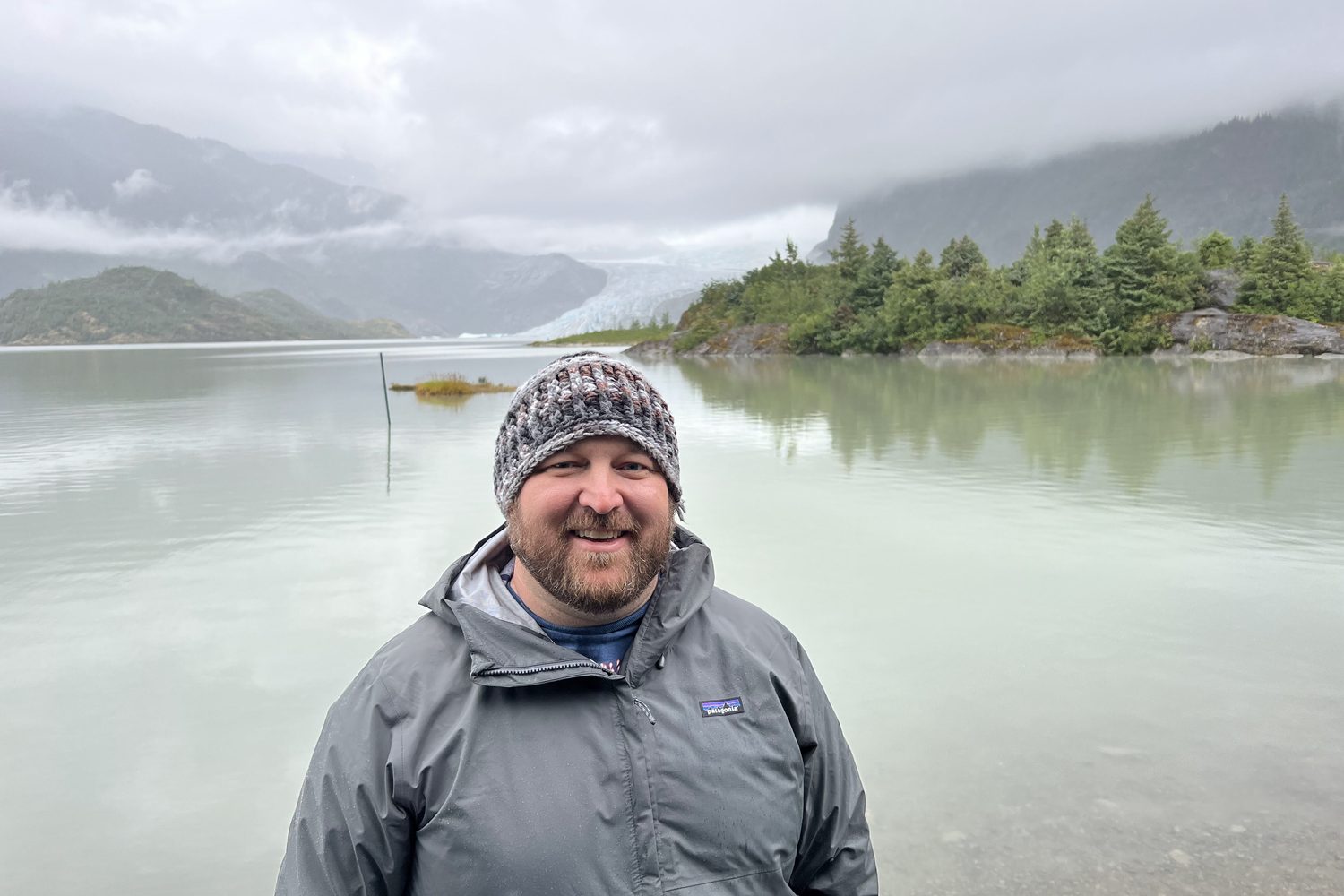Stephen M. Yoss, Jr. at the Mendenhall Glacier in Alaska