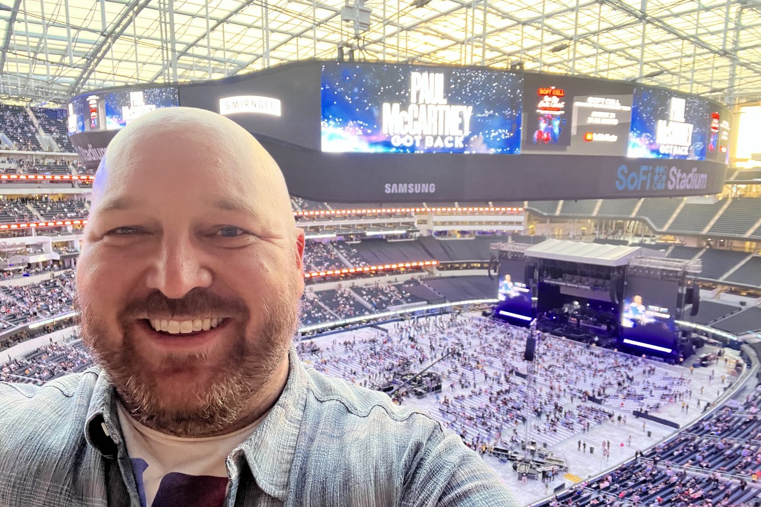 Stephen M. Yoss, Jr. at a Paul McCartney concert at SoFi Stadium